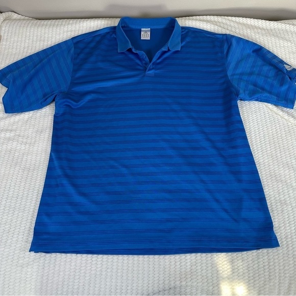adidas Other - Adidas Mens Performance Polo Shirt Blue Stripe Polo XL Golf Spring Athletic